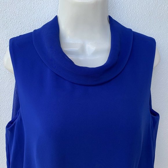Connected Apparel Women Dress Size 10 Royal Blue R - Picture 3 of 9
